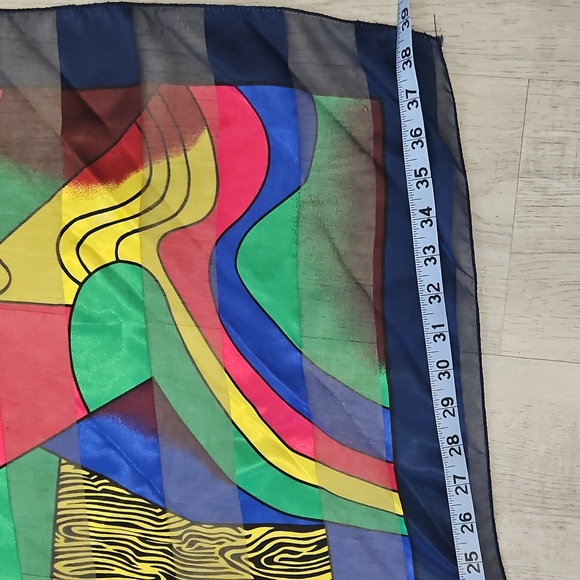 2/$10 Vintage Picasso Abstract Scarf - Picture 5 of 7
